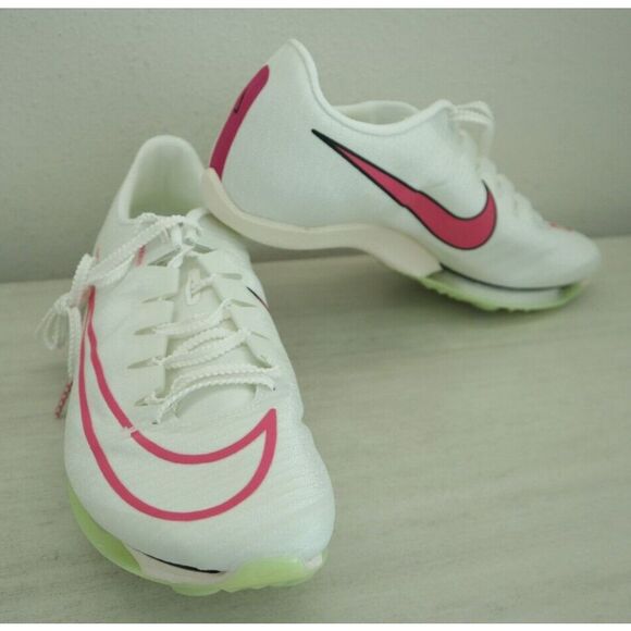 Nike DH5359-100 Men's Size 10.5 White/Pink Air Zoom Maxfly Track Spikes - Picture 3 of 11